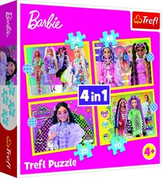 Puzzle 4w1 Barbie Wesoły świat Barbie