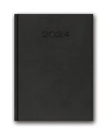 Kalendarz 2024 51D B5 grafitowy książkowy