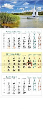 Kalendarz 2024 KT06 Mazury trójdzielny