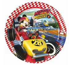 Talerzyki papierowe "Mickey Roadster Racers" 23 cm, 8 sztuk