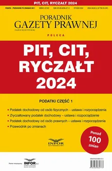 Pit Cit Ryczałt 2024 Podatki Część 1 - Praca zbiorowa