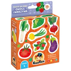 CzuCzu Puzzle do pary Owoce i warzywa 18 mies.+