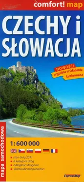 Czechy i Słowacja 1:600 000 Mapa samochodowa