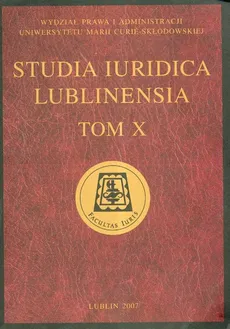 Studia Iuridica Lublinensia Tom 10