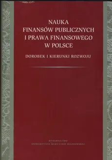 Nauka finansów publicznych i prawa finansowego w Polsce - Outlet - Alicja Pomorska