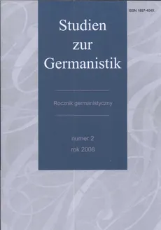 Studien zur Germanistyk Rocznik germanistyczny 2