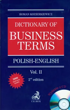 Dictionary of Business Terms Polish English Tom 2 + CD - Roman Kozierkiewicz