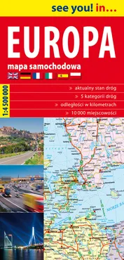 Europa 1:4 500 000 papierowa mapa samochodowa