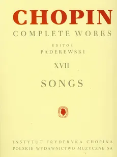 Chopin Complete Works XVII Pieśni