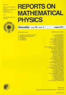 Reports on Mathematical Physics 68/1 Pergamon