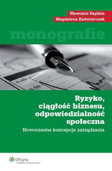 Ryzyko ciągłość biznesu odpowiedzialność społeczna - Outlet - Magdalena Kaźmierczak, Sławomir Zapłata