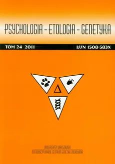 Psychologia Etologia Genetyka Tom 24/2011