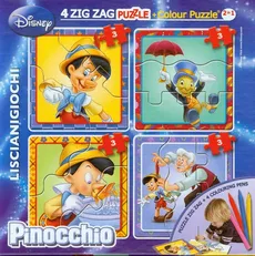 Puzzle Zig-Zag Colour Pinokio + flamastry