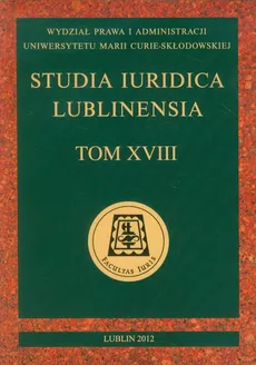 Studia Iuridica Lublinensia Tom XVIII - Outlet