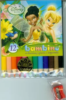 Kredki Bambino drewniane 12 kolorów z temperówką Disney Wróżki