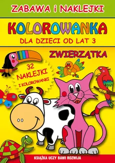 Zwierzątka Zabawa i naklejki Kolorowanka - Mateusz Superson, Beata Guzowska