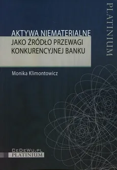Aktywa niematerialne jako źródło przewagi konkurencyjnej banku - Monika Klimontowicz