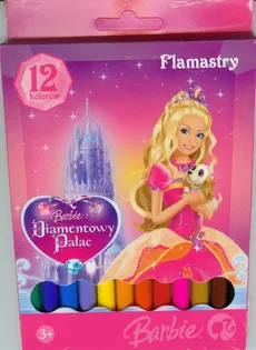 Flamastry Barbie i Diamentowy Pałac 12 kolorów