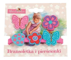Martynka Bransoletka i pierścionki 3 (z różowym motylem) - Outlet