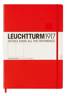 Notatnik Leuchtturm Master Classic w kropki czerwony