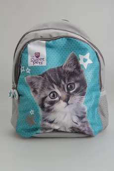 Plecak mały Sweet Pets Kot szaro-niebieski