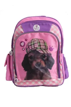 Plecak szkolny Pies różowy