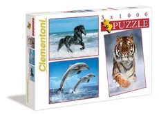 Puzzle Zwierzęta 3x1000