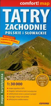 Tatry Zachodnie Słowackie i Polskie mapa turystyczna laminowana 1:30 000