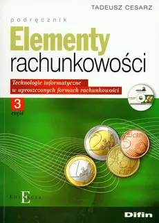 Elementy rachunkowości część 3 podręcznik + CD - Outlet - Tadeusz Cesarz
