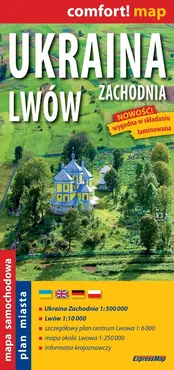 Ukraina Zachodnia Lwów 1:500 000 Mapa laminowana