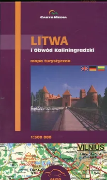 Litwa i Obwód Kaliningradzki Mapa turystyczna 1:500 000