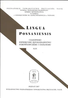 Lingua Posnaniensis Tom 49 - Outlet