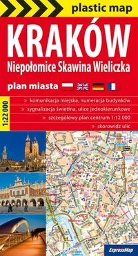 Kraków Niepołomice Skawina Wieliczka 4 plany w 1 skala 1: 22 000