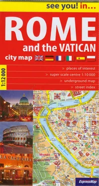 Rome and the Vatican city map  1:12 000