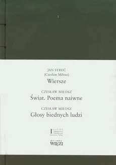 Wiersze Świat Poema naiwne Głosy biednych ludzi - Outlet - Czesław Miłosz