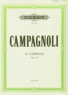 41 Caprices Opus 22 - Outlet - Bartolomeo Campagnoli