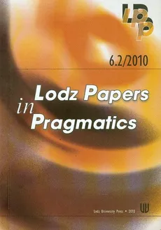 6.2/2010 Lodz Papers in Pragmatics - Outlet