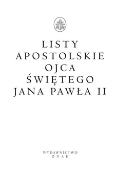 Listy apostolskie Ojca Świętego Jana Pawła II - Outlet