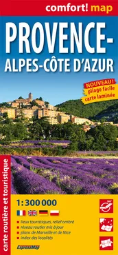 Provence-Alpes-Côte d’Azur laminowana mapa samochodowo-turystyczna 1:300 000