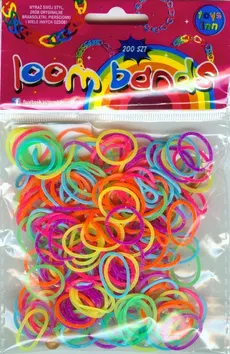 Gumki Loom Bands kolory neonowe 200 szt silikon