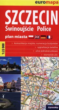 Szczecin Świnoujście Police 1:22 000 plan miasta