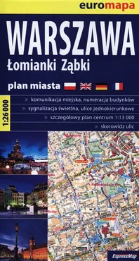 Warszawa Łomianki Ząbki 1:26 000 plan miasta