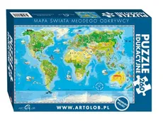 Mapa świata młodego odkrywcy Puzzle edukacyjne 260 - Outlet