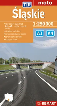 Śląskie TIR mapa samochodowa 1:250 000