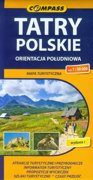 Tatry Polskie orientacja południowa mapa turystyczna 1:30 000