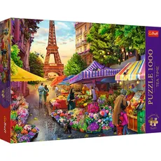 Puzzle Premium Plus Quality Tea Time: Targ kwiatowy, Paryż 1000