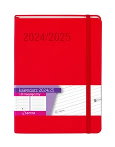 Kalendarz Minimalizm 2024/2025 A5 TNS 18 miesięcy czerwony