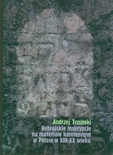 Hebrajskie inskrypcje na materiale kamiennym - Outlet - Andrzej Trzciński