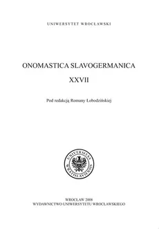 Onomastica Slavogermanica XXVII - Outlet