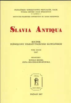 Slavia Antiqua Tom 48/2007 - Outlet